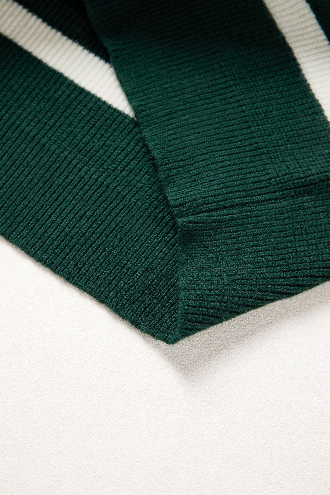 Ribbed Half Zip Collared Sweater Vest