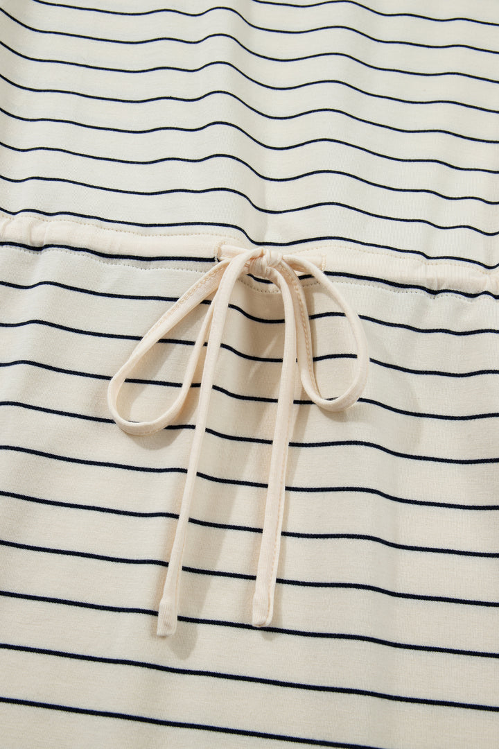 Drawstring Tunic Tank Mini Dress with Pockets