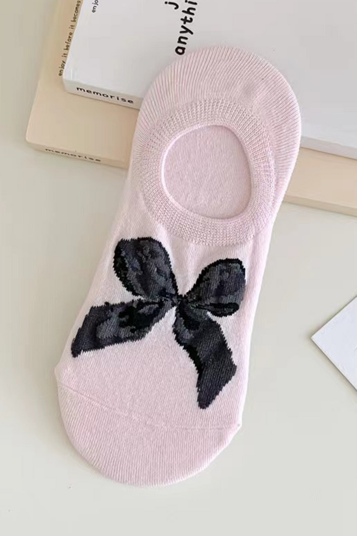 Bow Knot Soft No Show Socks