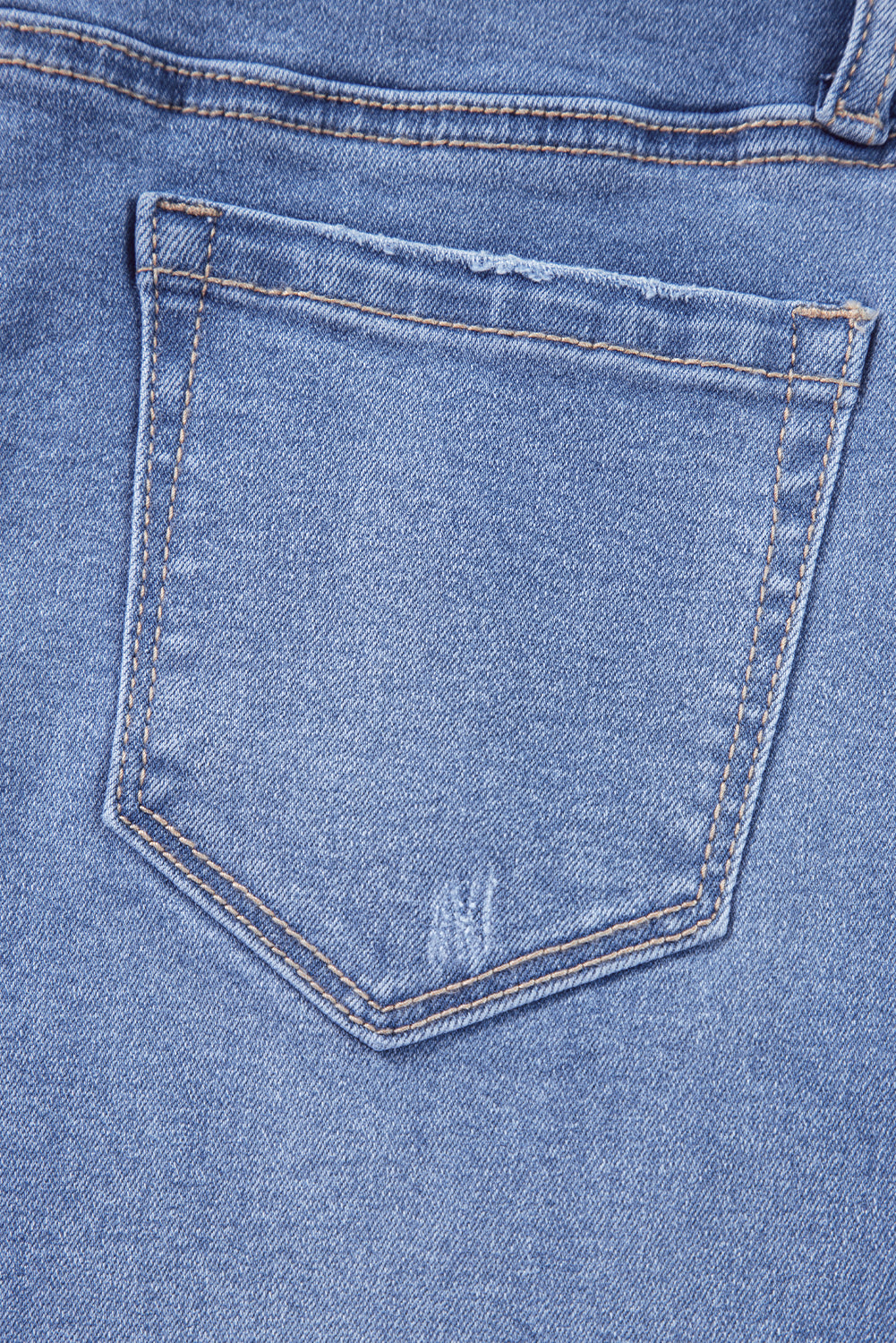 Dusk Blue Loose Straight Leg Cropped High Waist Jeans