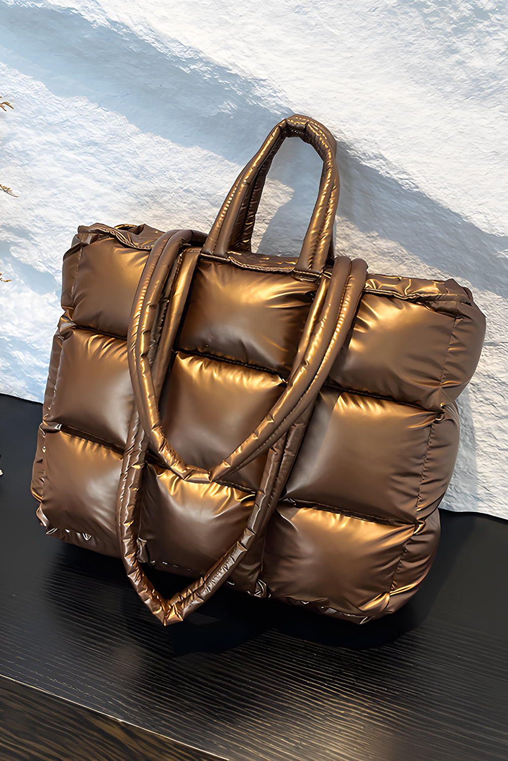 Large Capacity Quilted Puffer Tote Bag