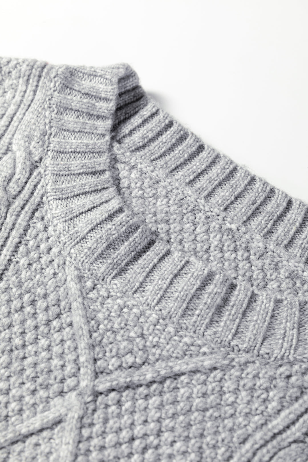 Cable Knit Drop Shoulder Loose Fit Sweater Dress