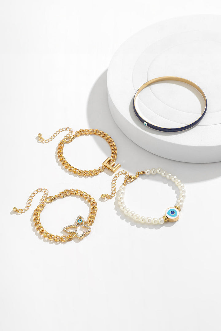 4-teiliges Perlenkettenarmband-Set