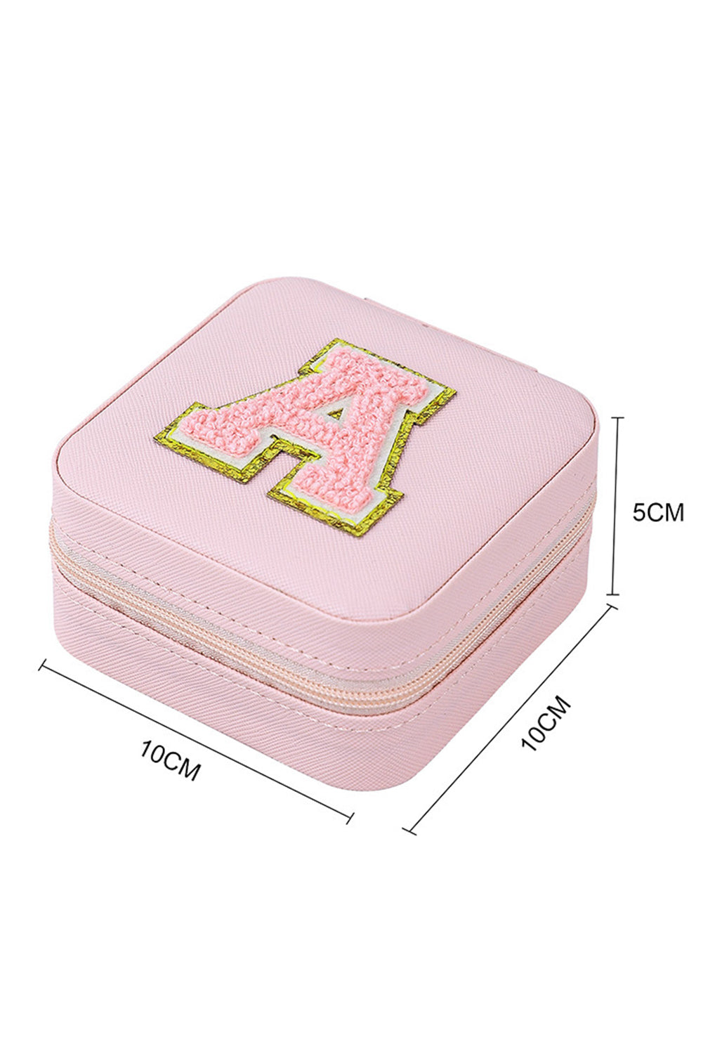 Chenille A Graphic Jewelry Case with Mirror