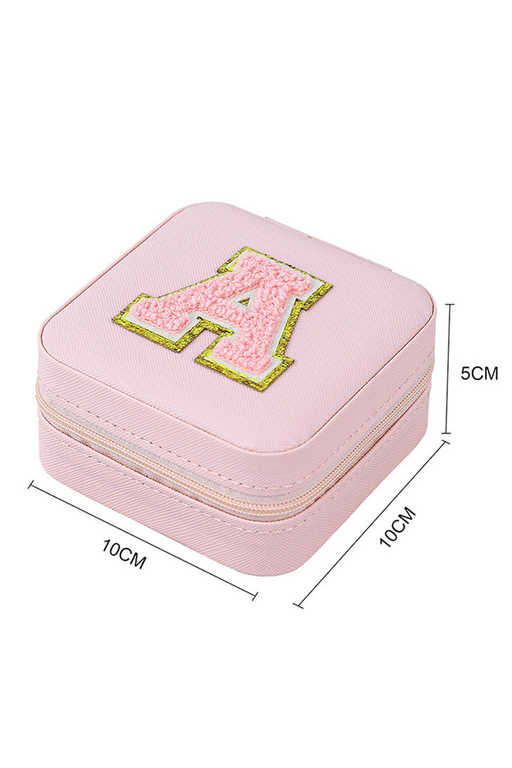 Chenille A Graphic Jewelry Case with Mirror