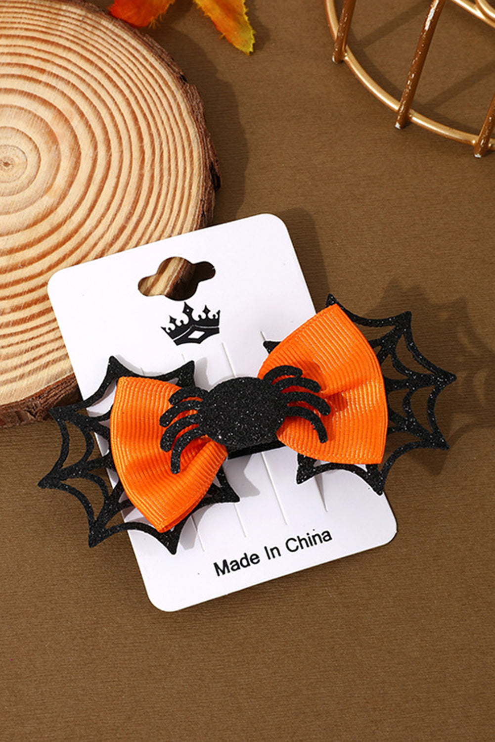 Spider Web Bowknot Halloween Hair Clip