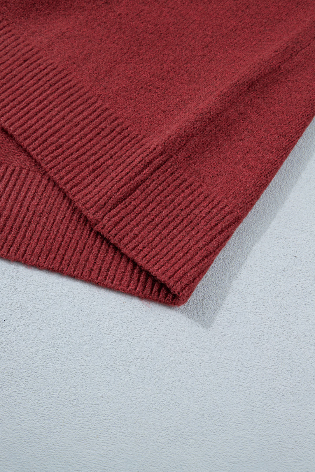 Red Dahlia Christmas Theme Geometric Pattern Knit Round Neck Shift Sweater