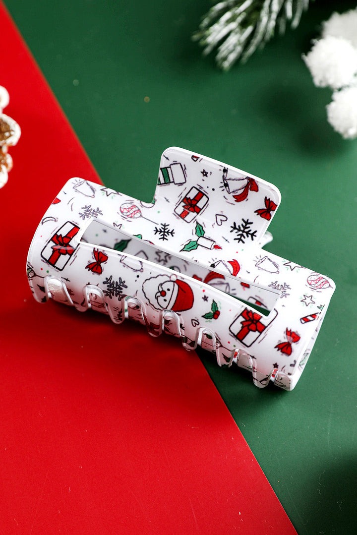 Pince à cheveux découpée avec motif de Noël