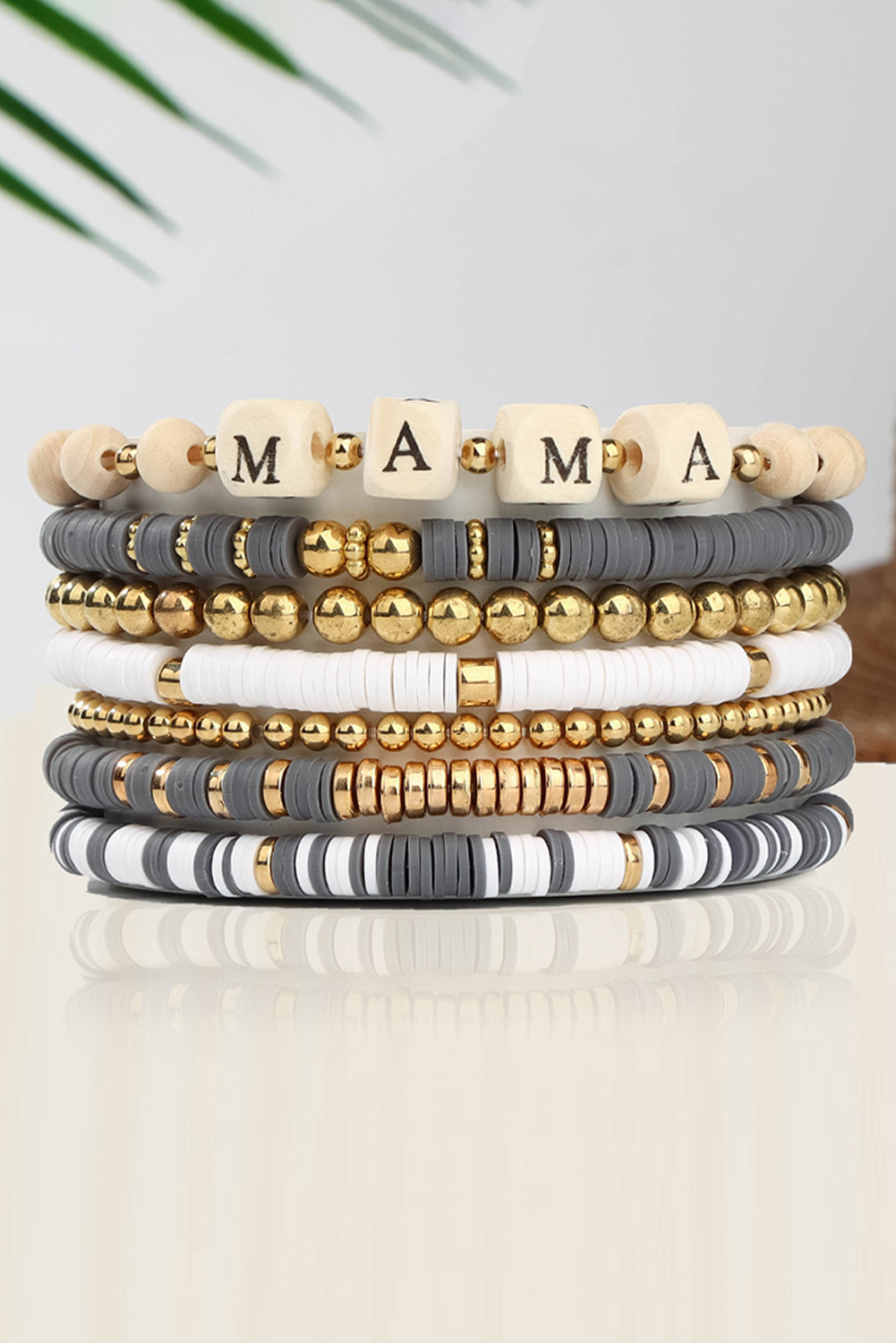 MAMA Perlenarmband mit mehreren Lagen