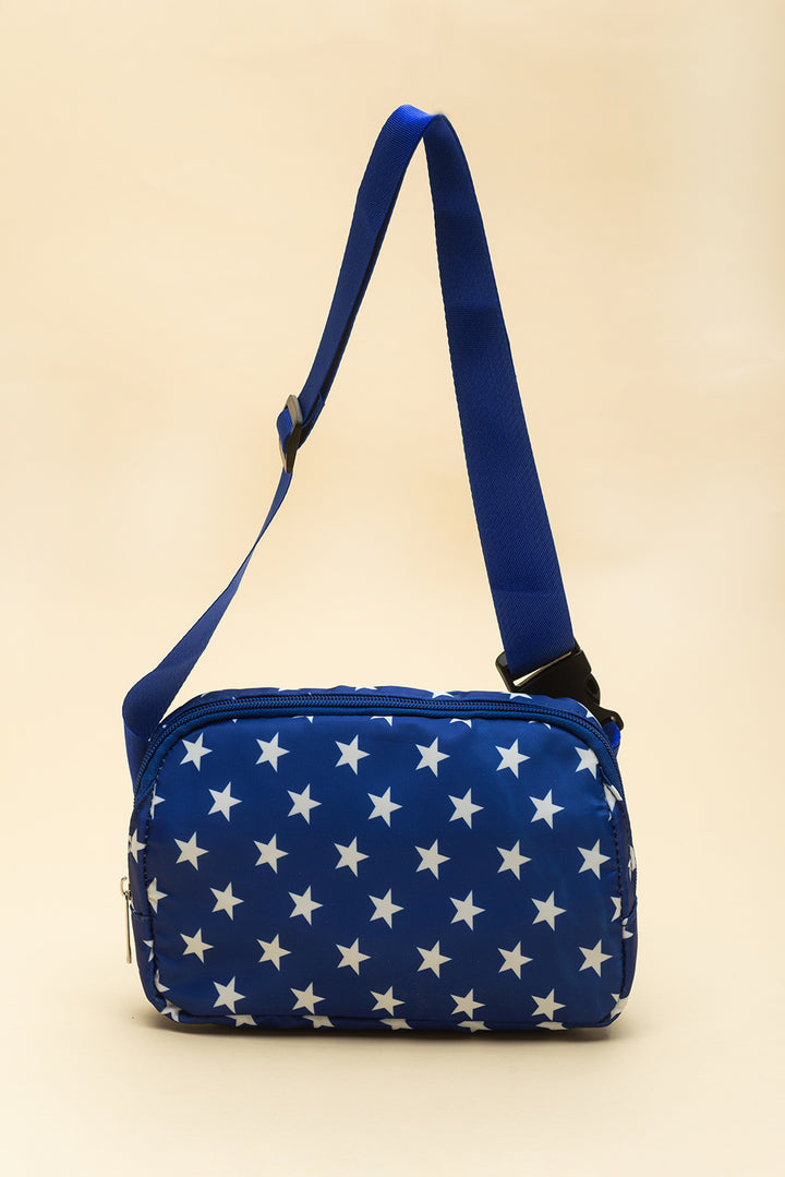 Independent Day Flag Star Printed Crossbody Bag