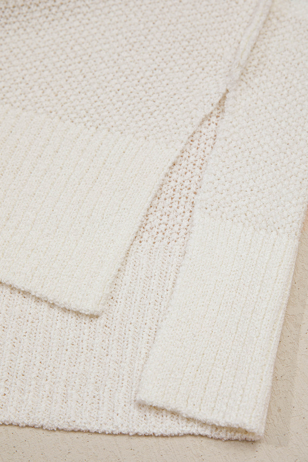 Color Block Knit V Neck Loose Sweater