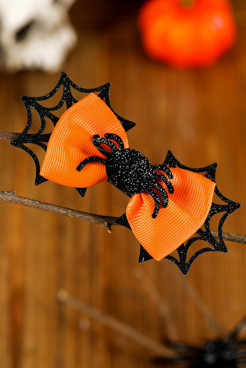 Spider Web Bowknot Halloween Hair Clip