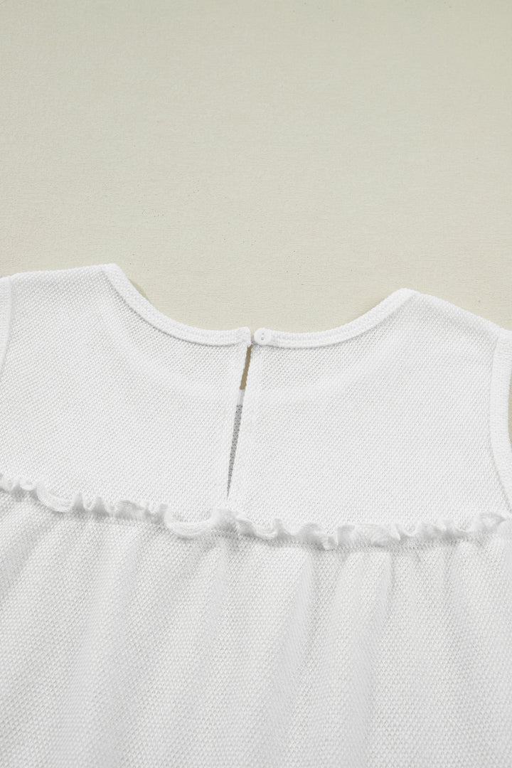 Tiered Frill Trim A-line Tank Top