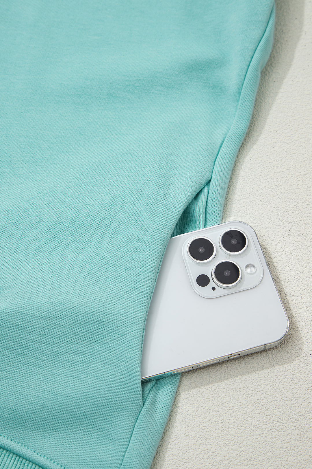 Mint Green Solid Color High Neck Cap Sleeve Loose Top