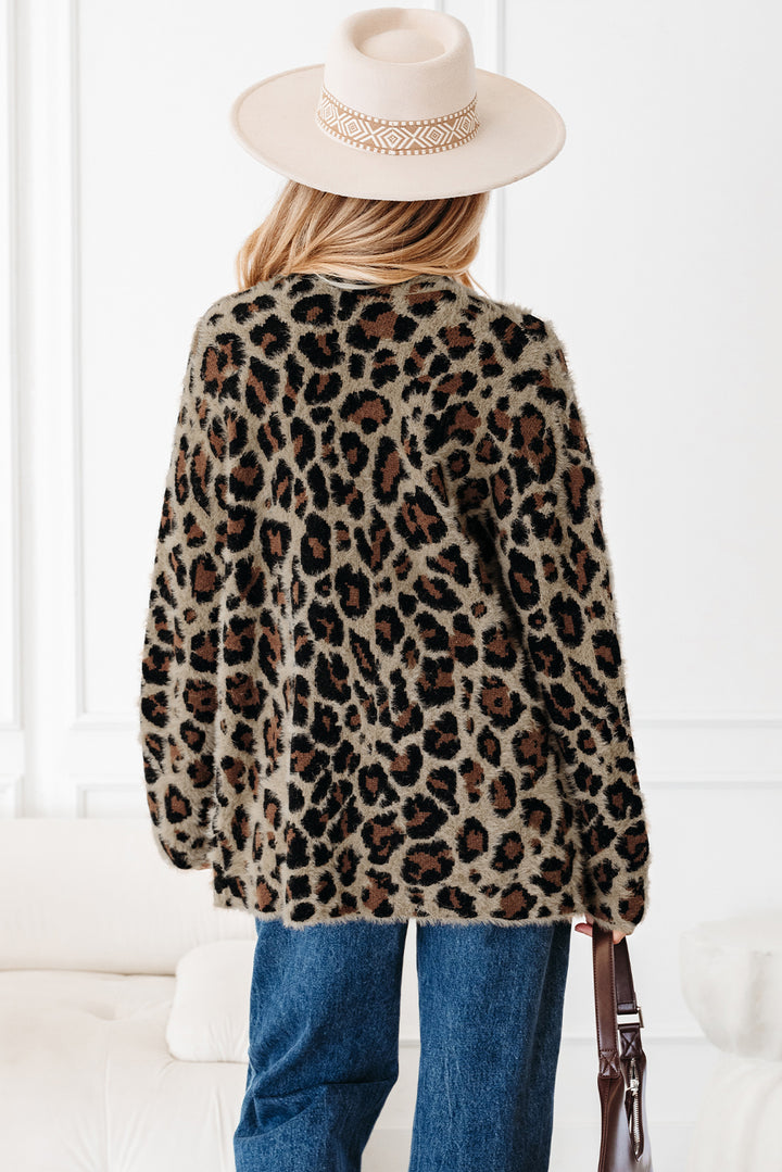 Leopard Open Casual Cardigan