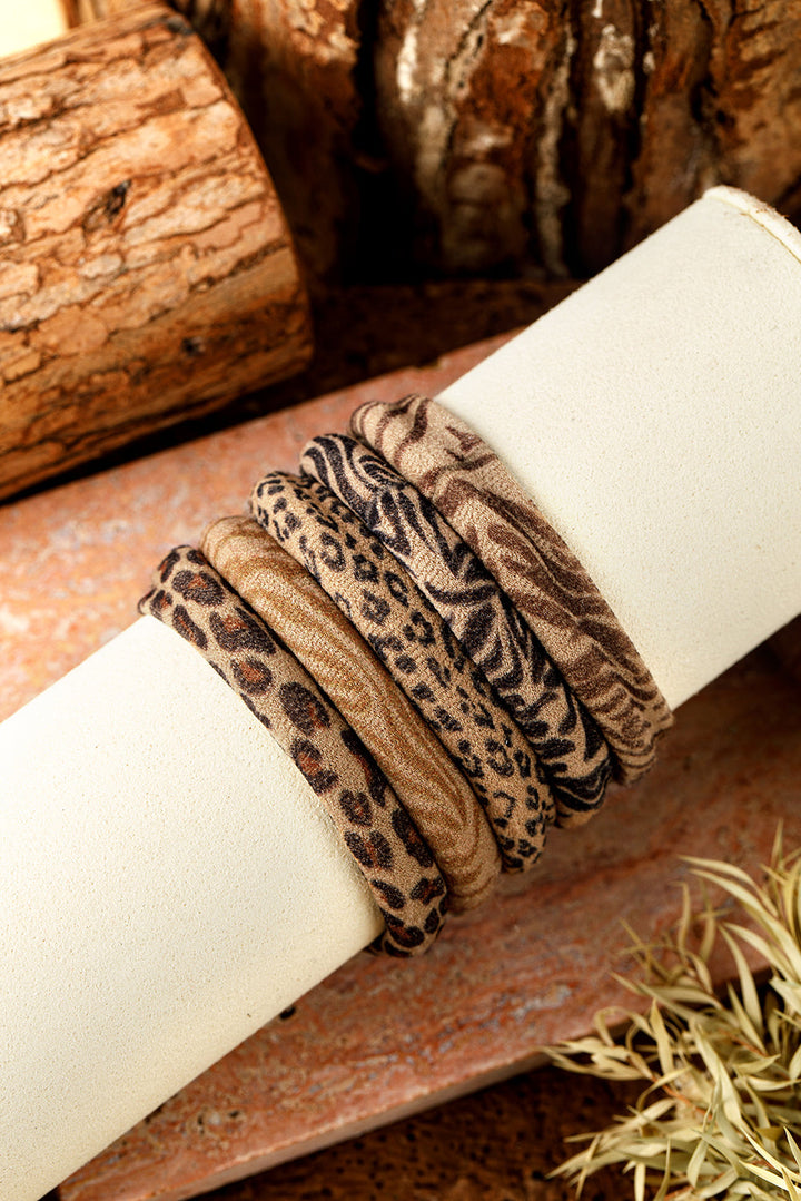 5Pcs/Set Animal Pattern High Elastic Hair Tie