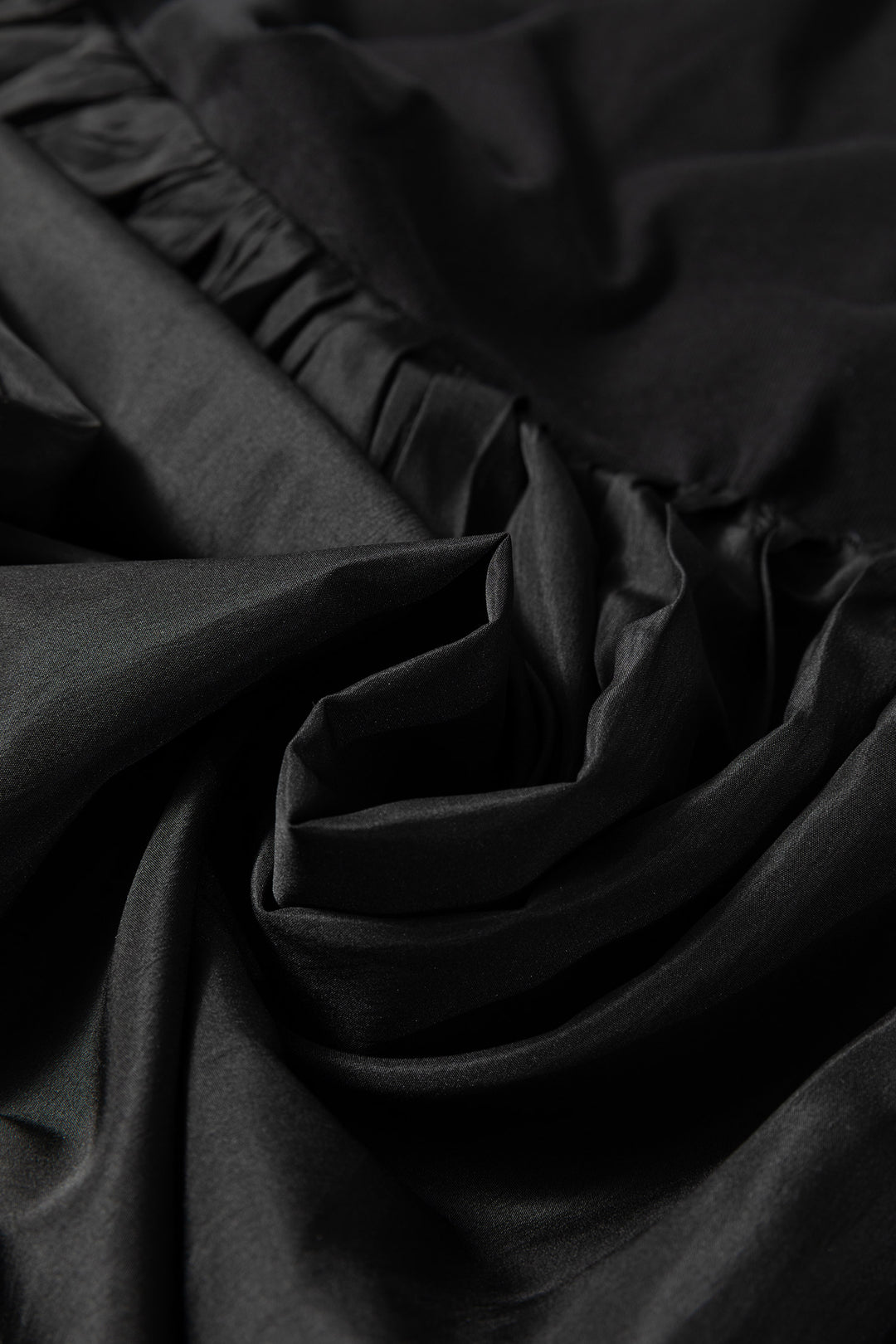 Black Short Sleeve Knit Top Patchwork Pleated Long Dress