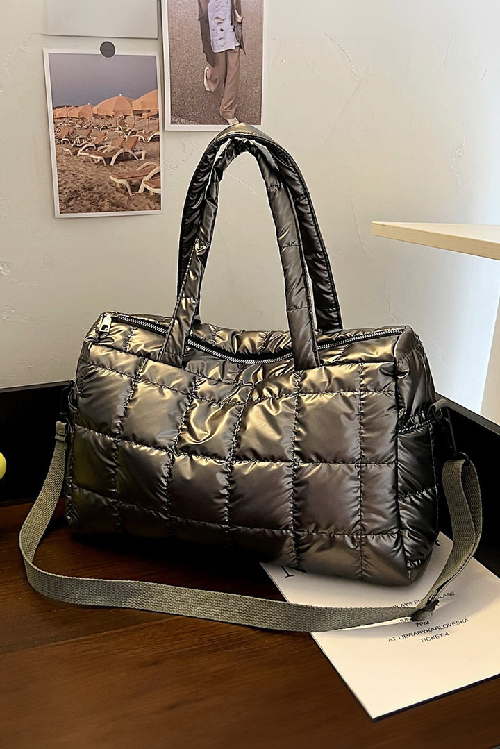 Large Capacity Quilted Puffer Tote Bag