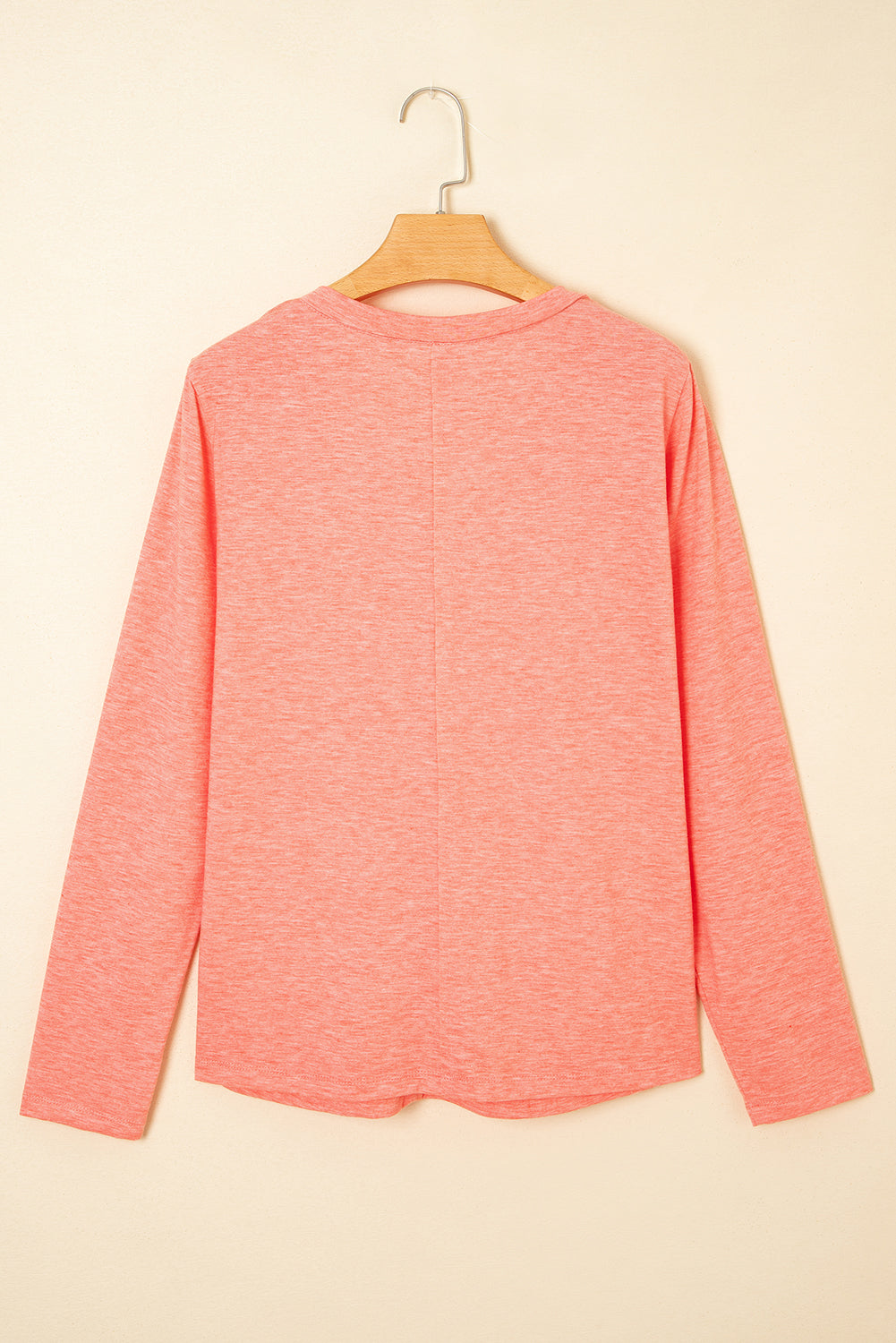 Floral Patchwork V Neck Long Sleeve T Shirt