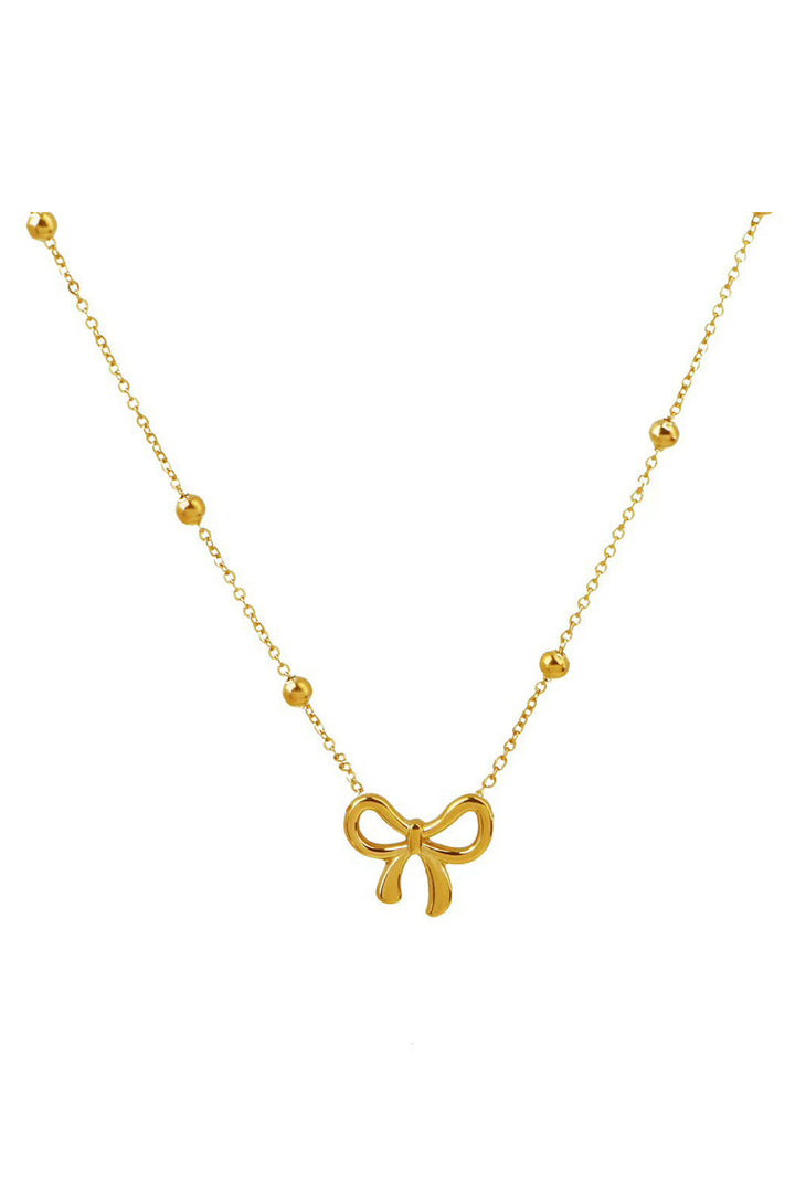 Collier ras du cou plaqué avec pendentif nœud papillon