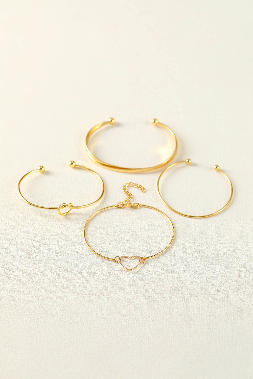 Love Geometric Cross Plated Bracelet 4-piece Set
