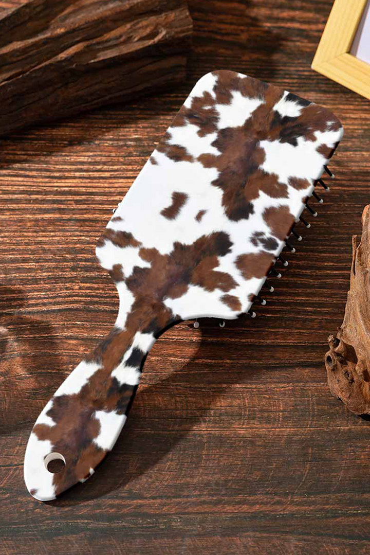 Cow Print Long Handle Air Cushion Comb