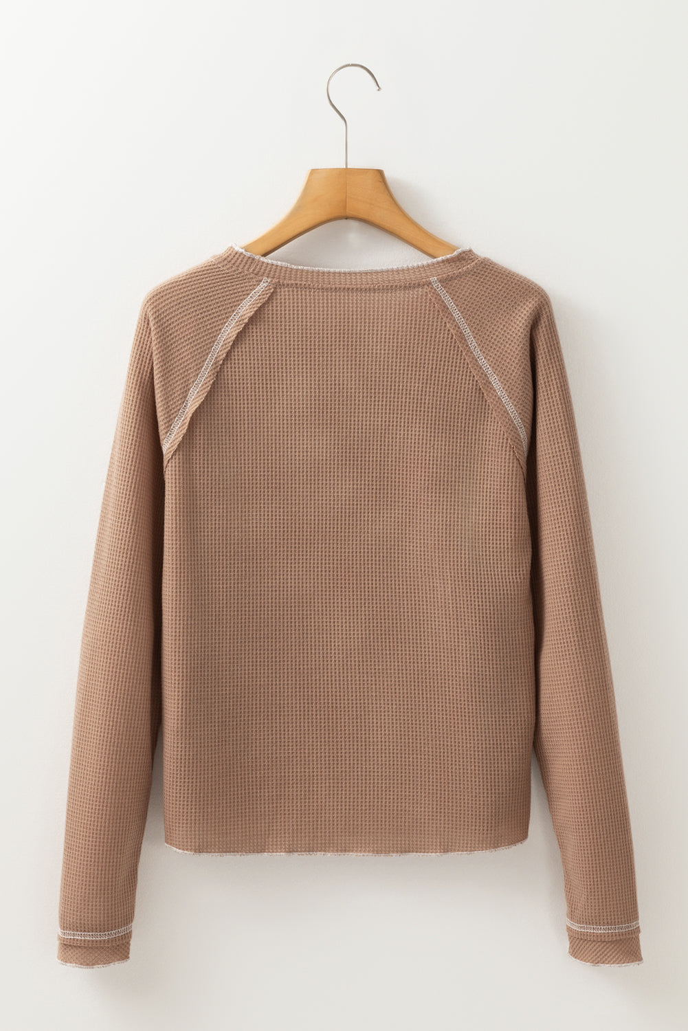 Textured Round Neck Long Sleeve Top