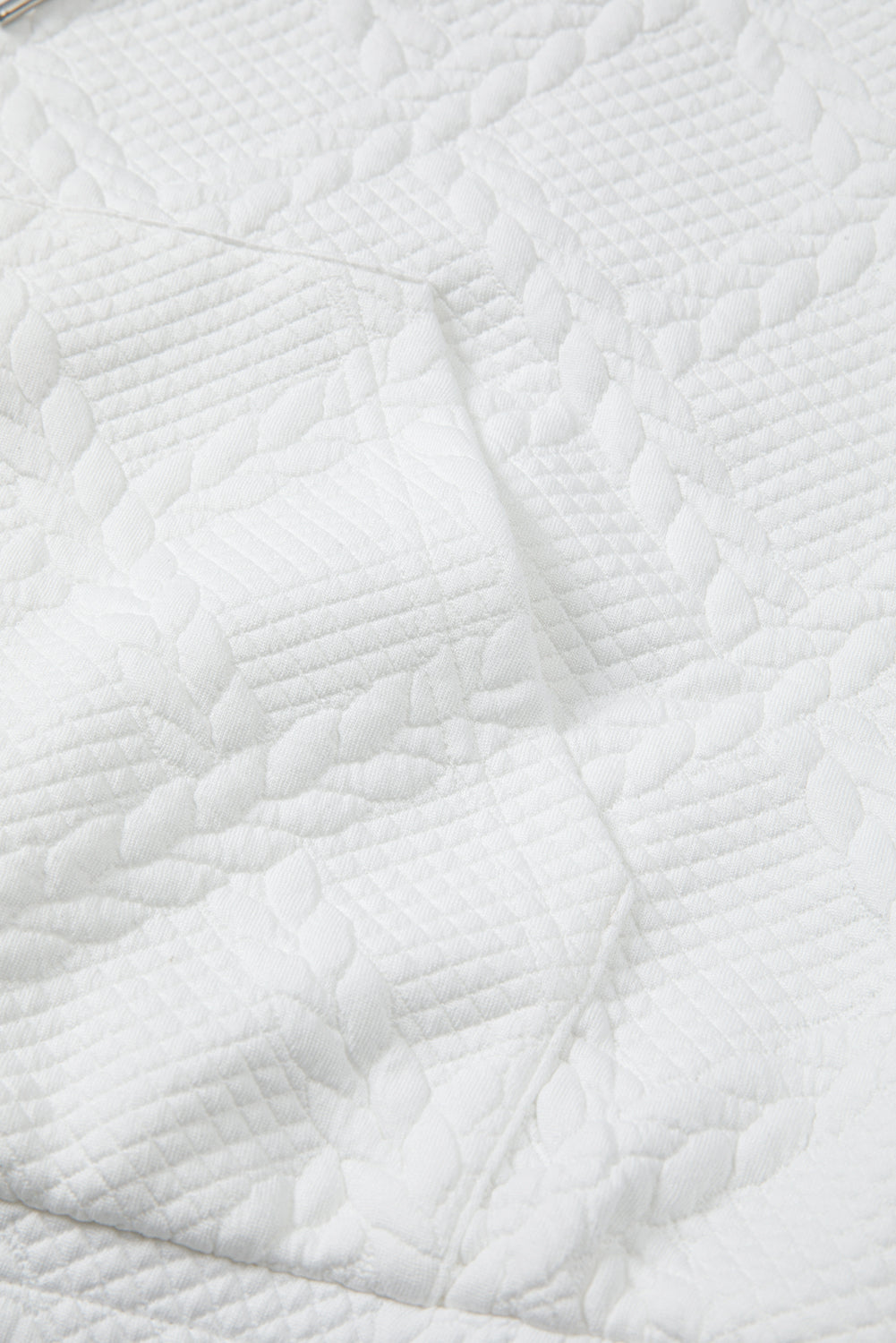 Cable Lattice Texture Kangaroo Pocket Hoodie