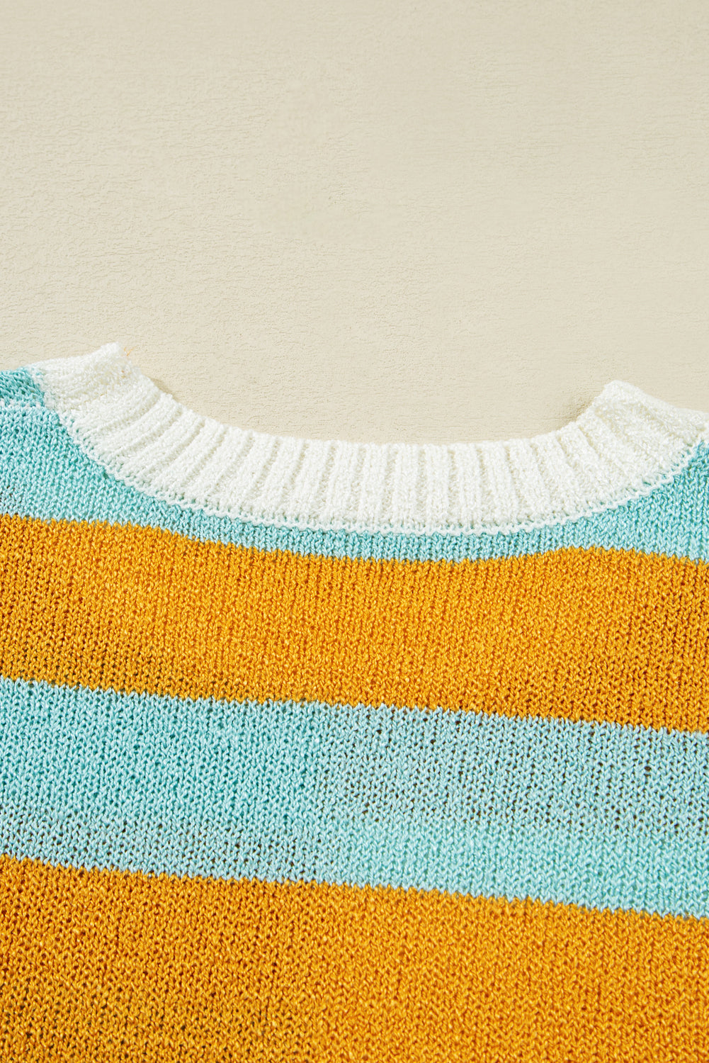Color Block Striped Pullover Sweater