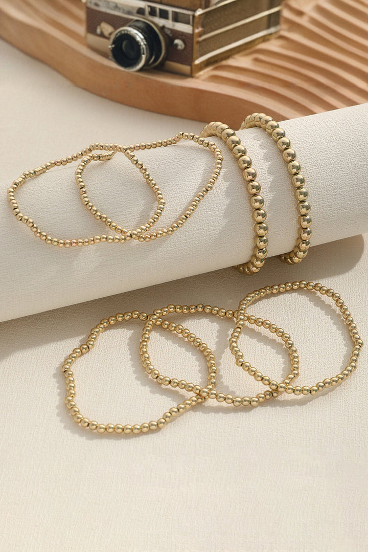 7pcs/Set Minimalist Plated Beaded Luxury Bracelet Set