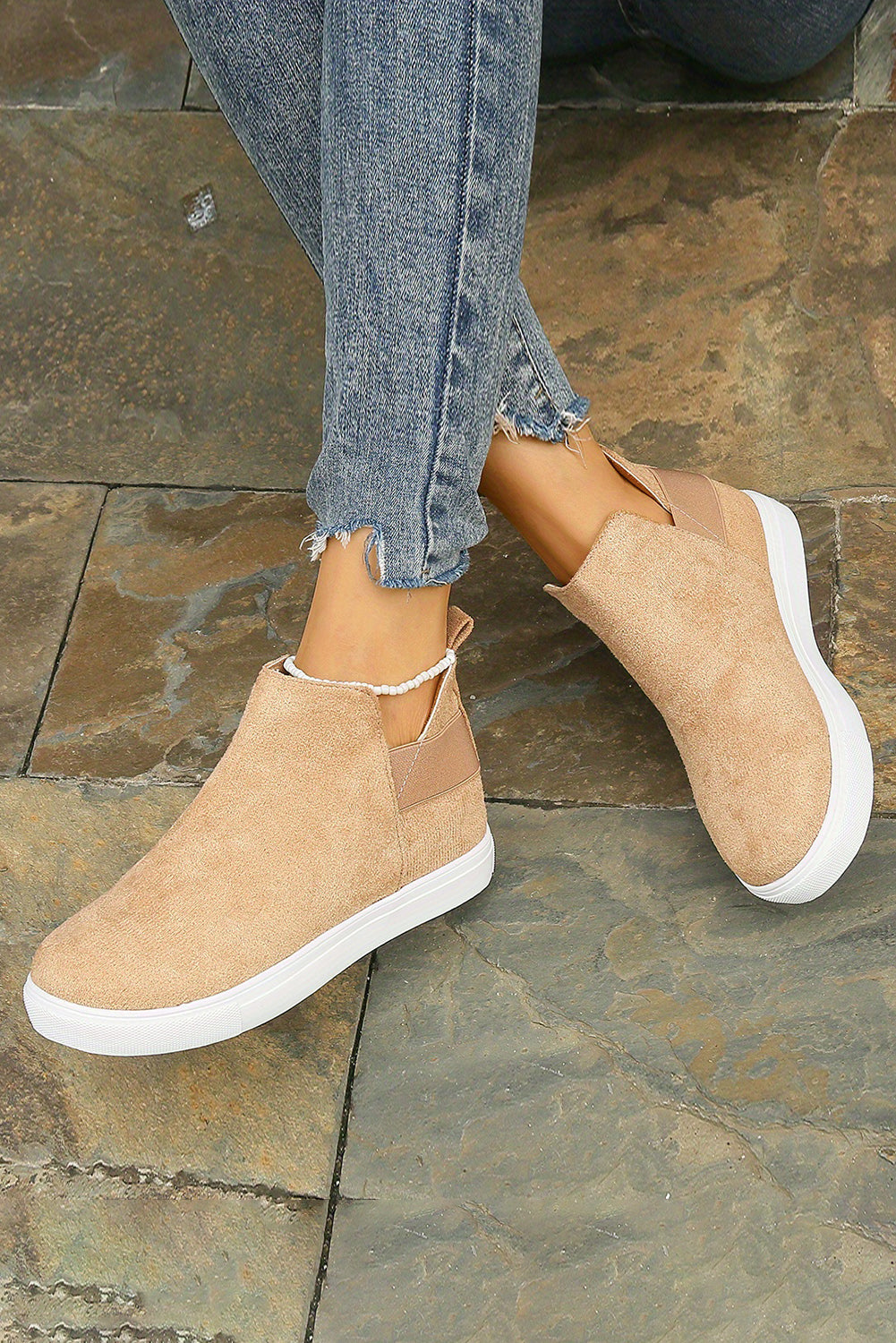 Suede Slip-on Casual Boots