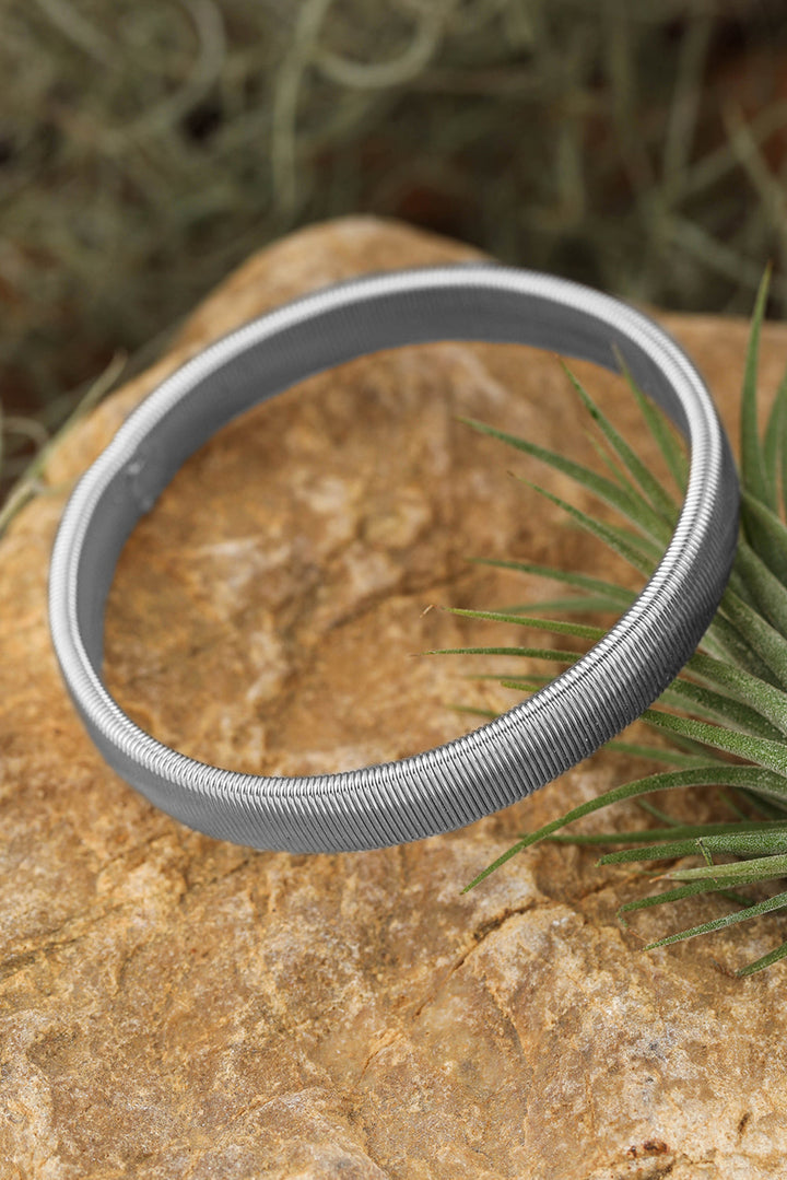 Bracelet large extensible en métal plaqué
