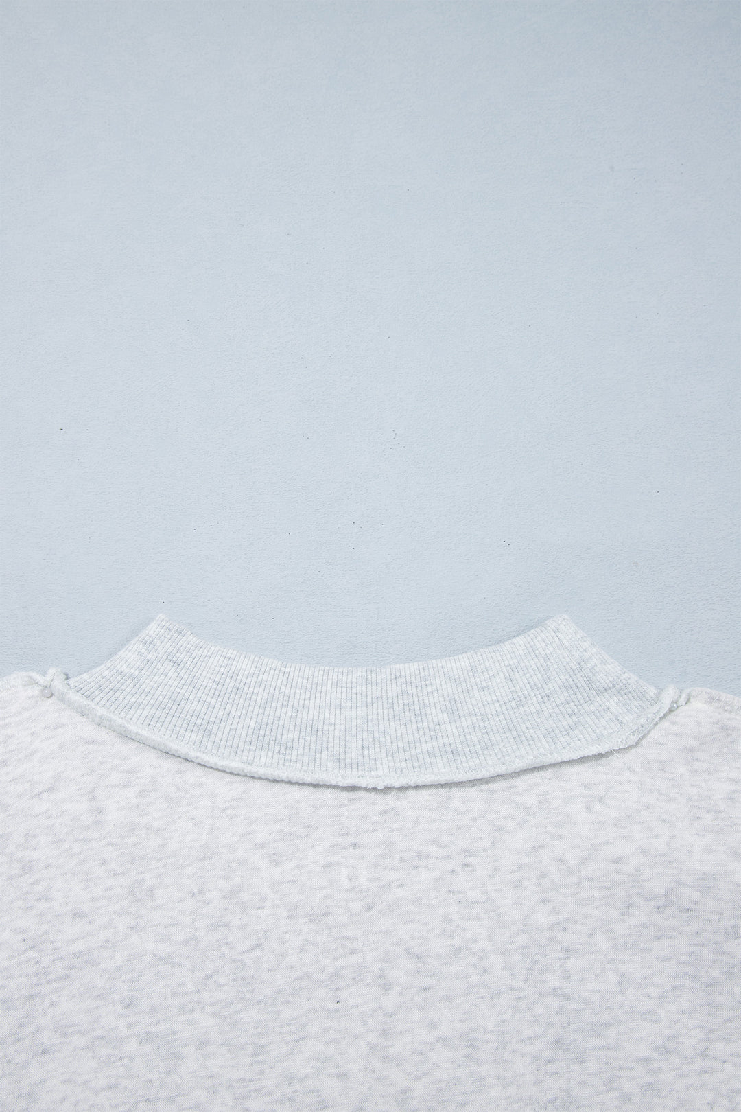 Gray PRAY Polka Dot Embroidered Mock Neck Sweatshirt