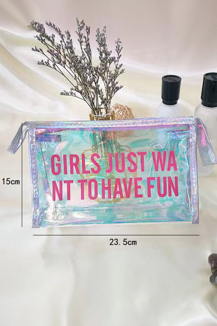 Laser Waterproof Zipper Makeup Bag