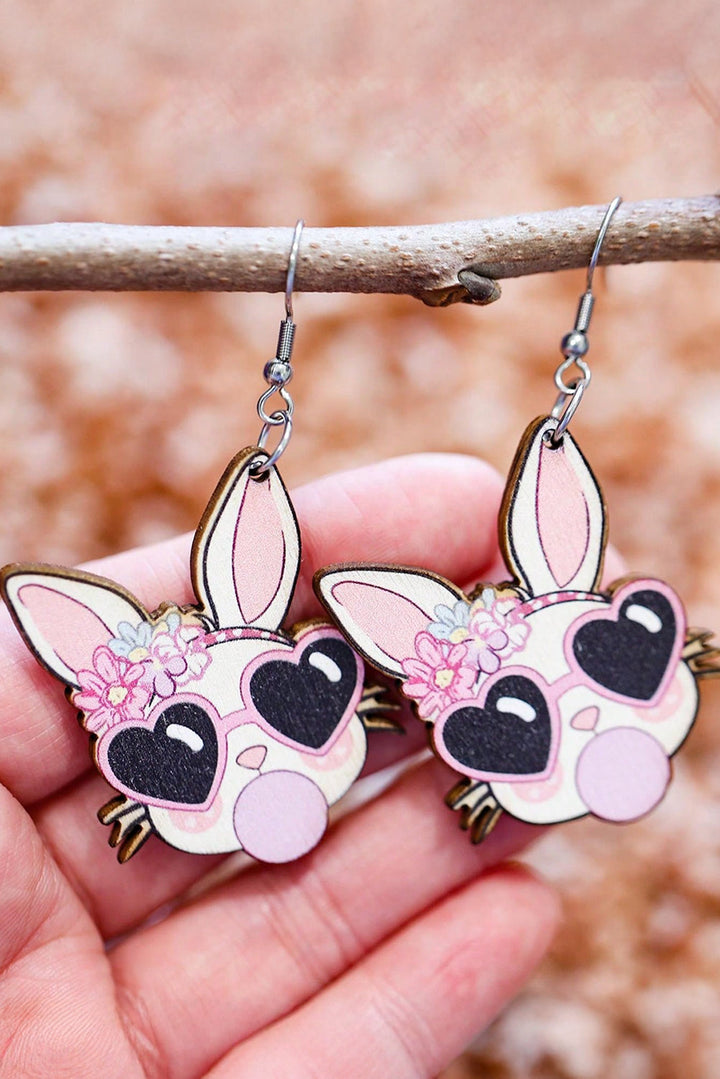 Boucles d'oreilles pendantes en forme de lapin de Pâques