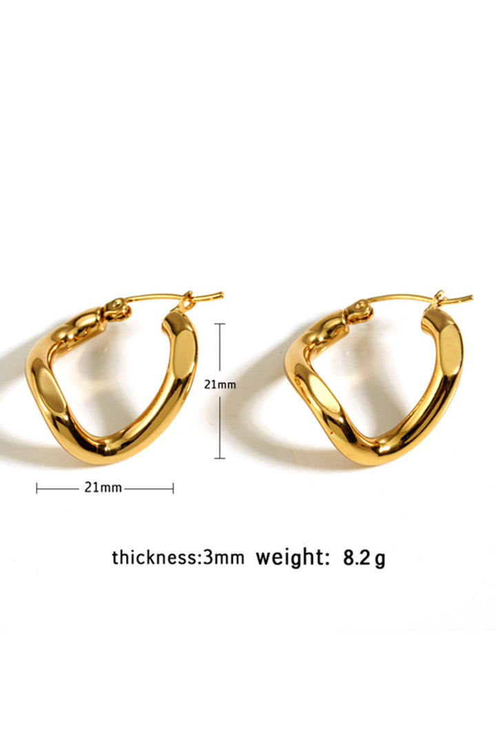 Boucles d'oreilles spirales 3D en acier inoxydable plaqué