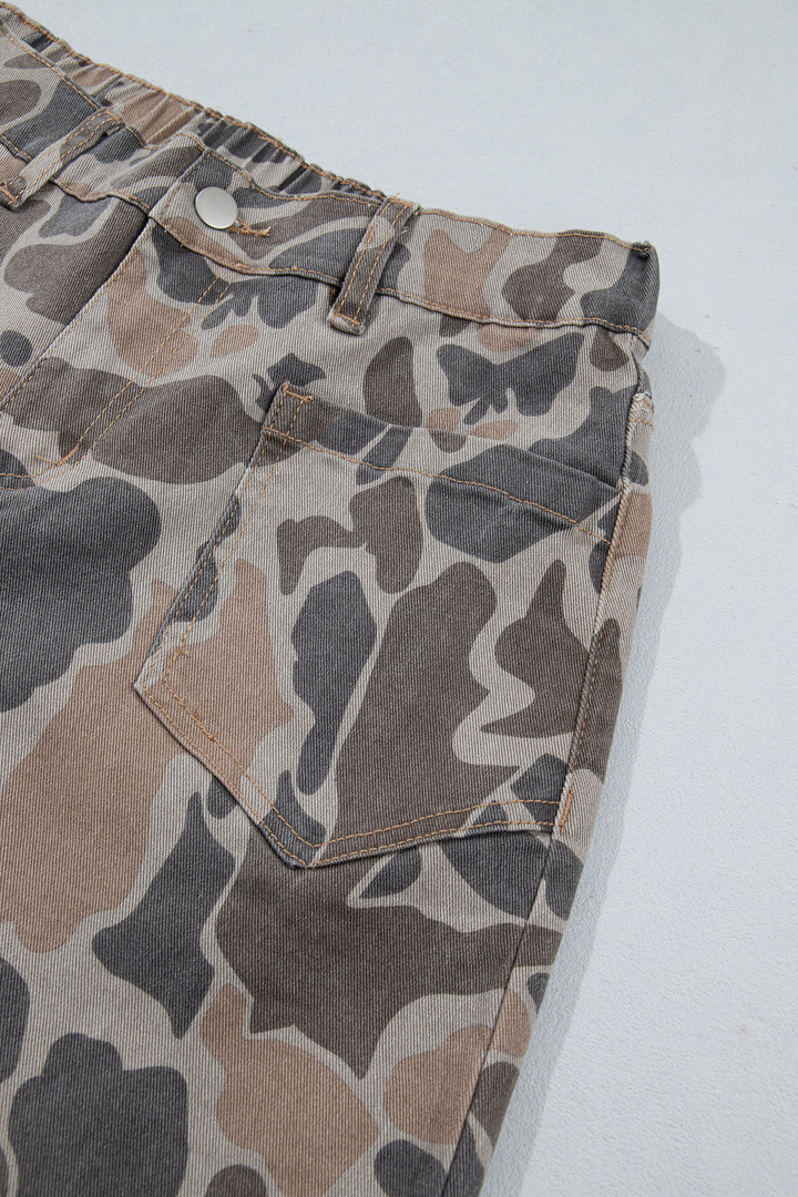 Multicolour Camouflage Shift Ankle Length Jeans