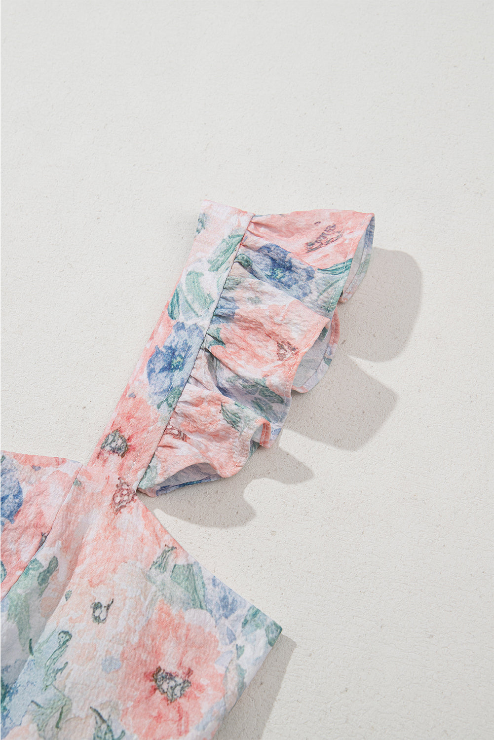 floral print square neck backless long dress with slit
