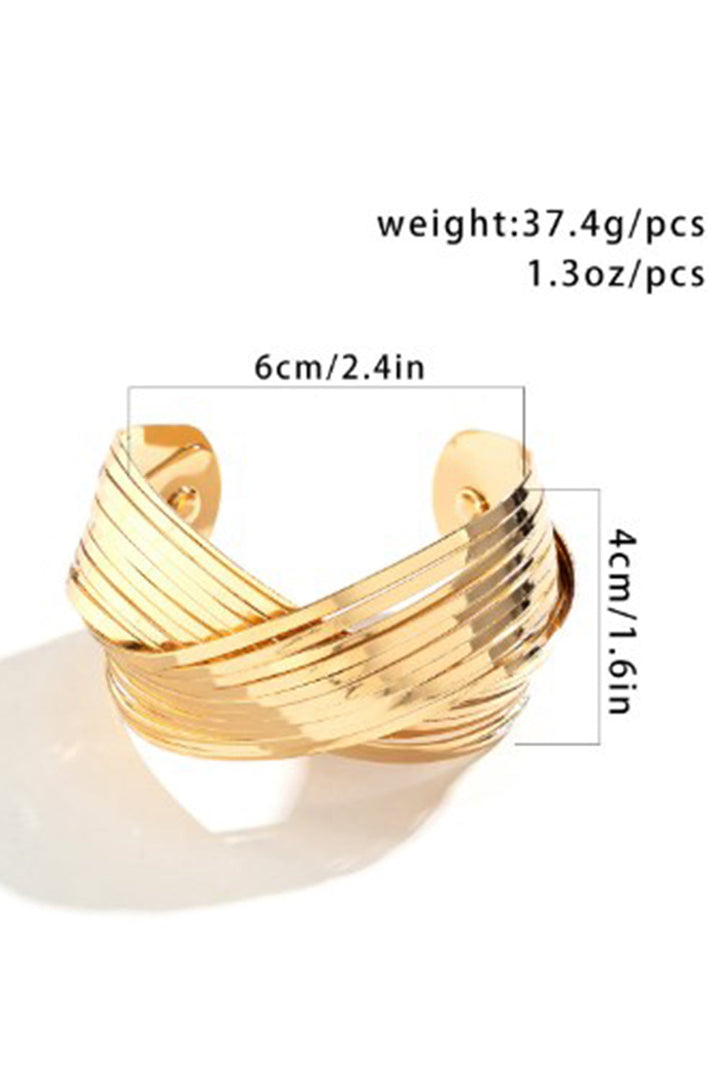 Strukturiertes Crossover-Armband aus Metall