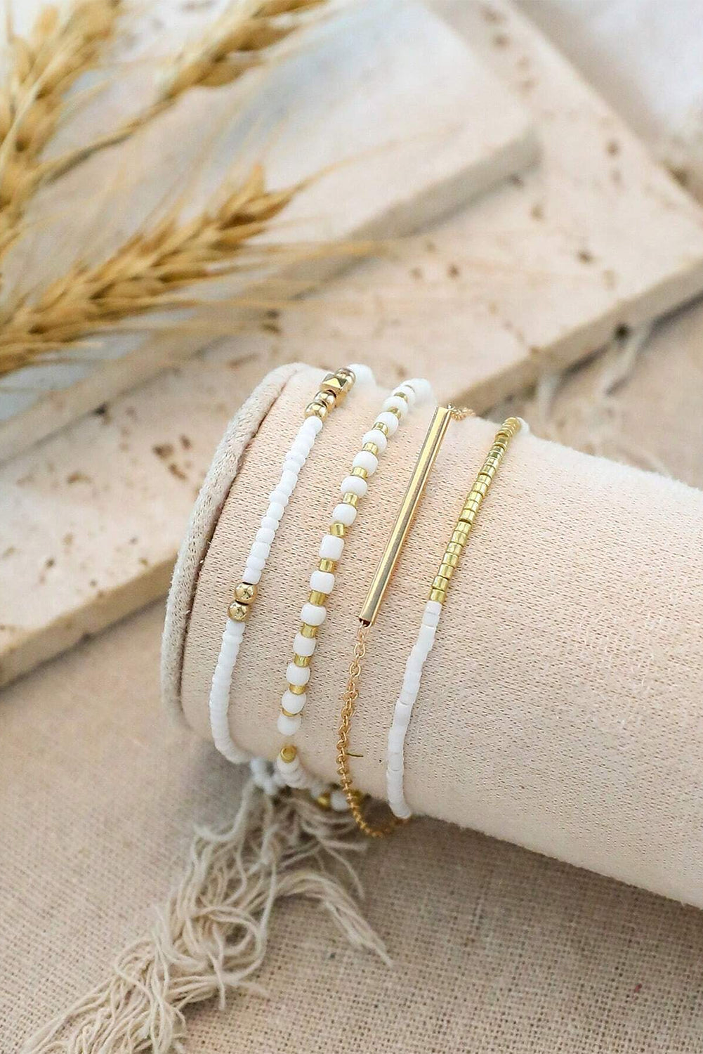 Ensemble de bracelets multicouches à petites perles