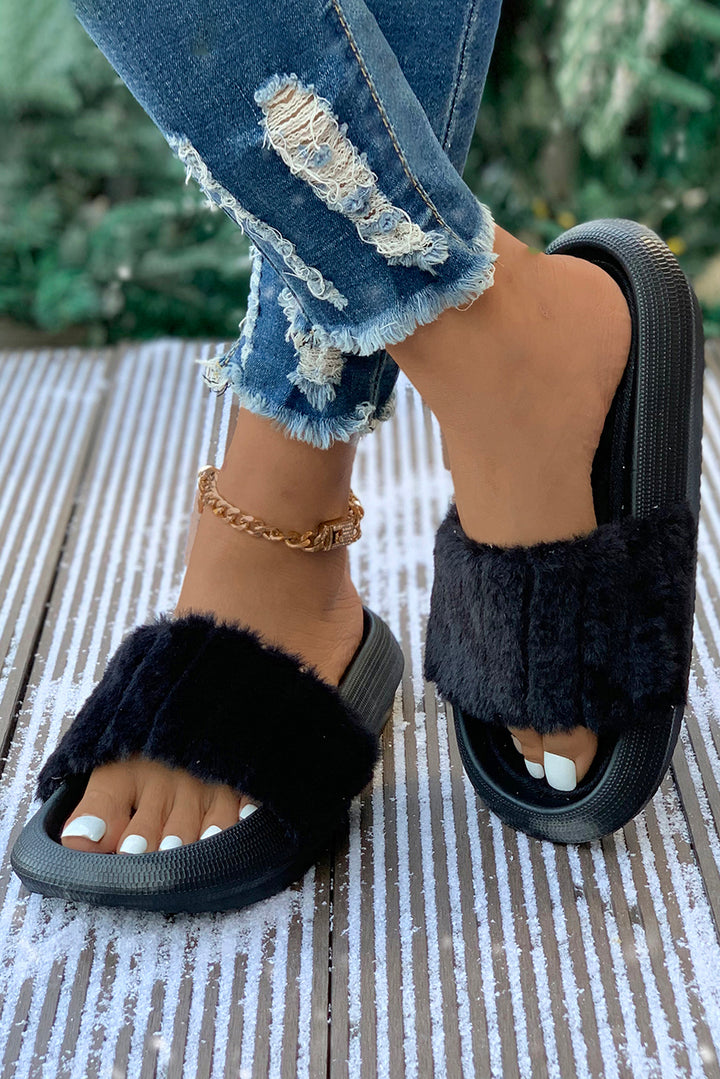 Plush Band Comfy Home Slippers