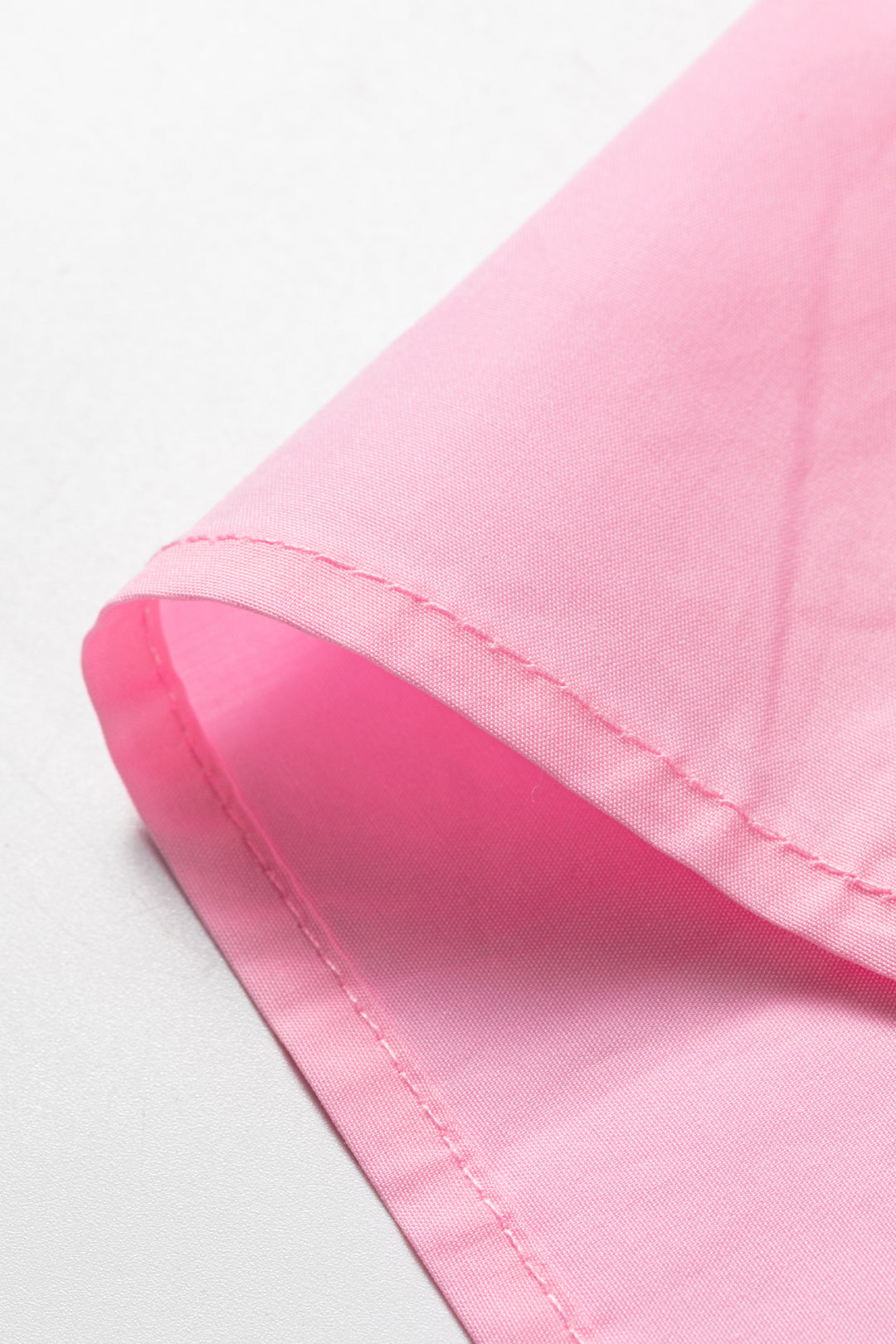 Cute Pink Boho Embroidered Detail Puff Sleeve Cotton Blouse