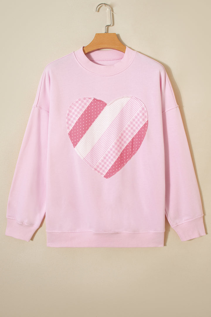 Sweetheart Patchwork Oversize Sweatshirt