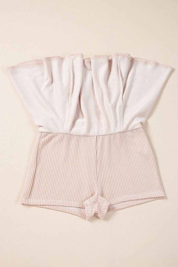 Jet Stream Corded Lantern Sleeve Top High Waist Ruffled Mini Skort Set