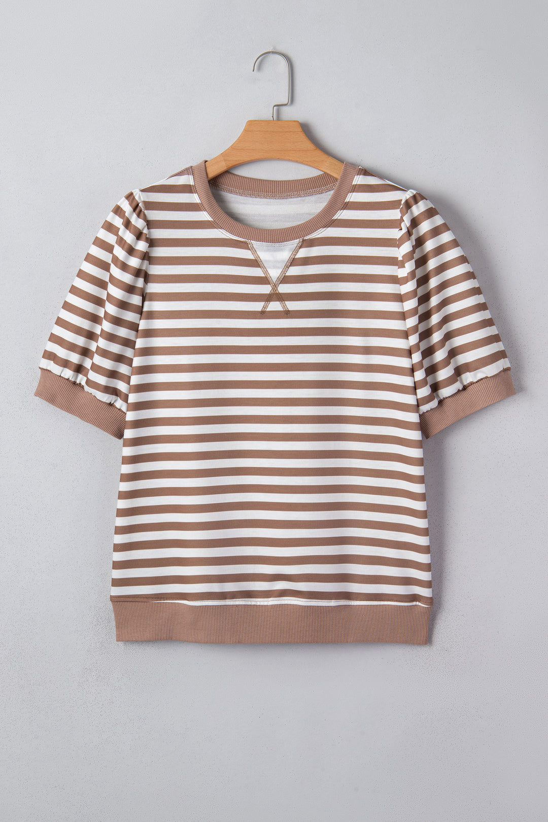 Short Bubble Sleeve T Shirt