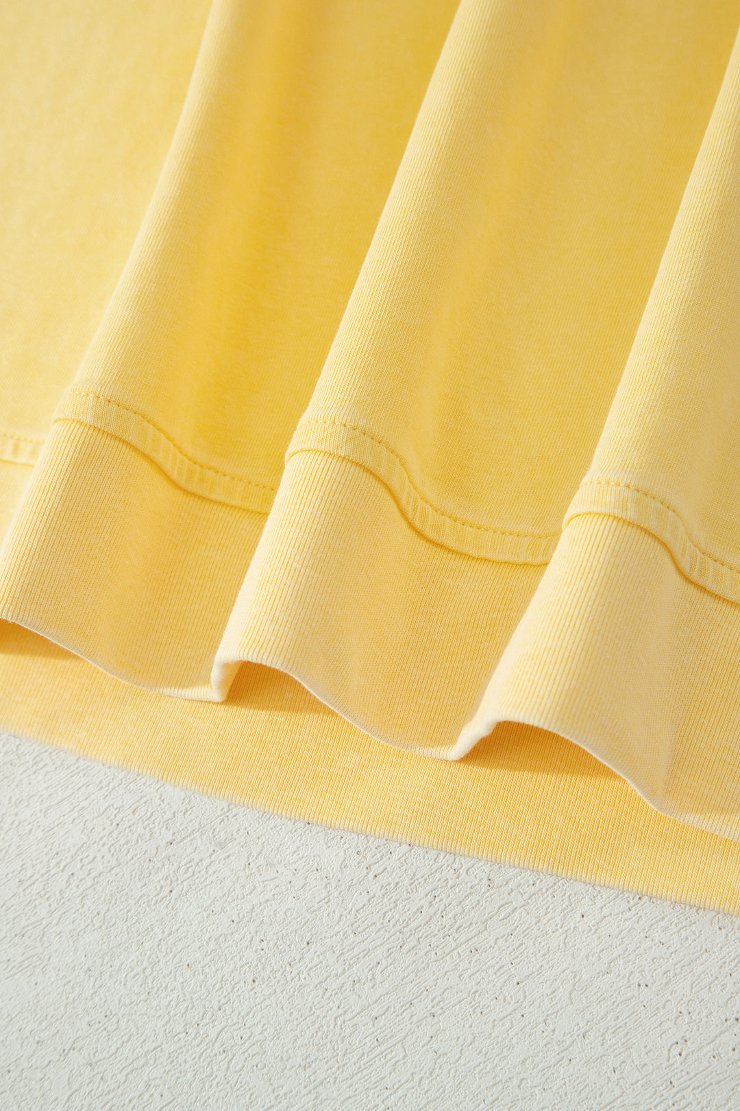 Yellow Cream Washed Sleeveless Top Split Skort Cotton 2pcs Outfit