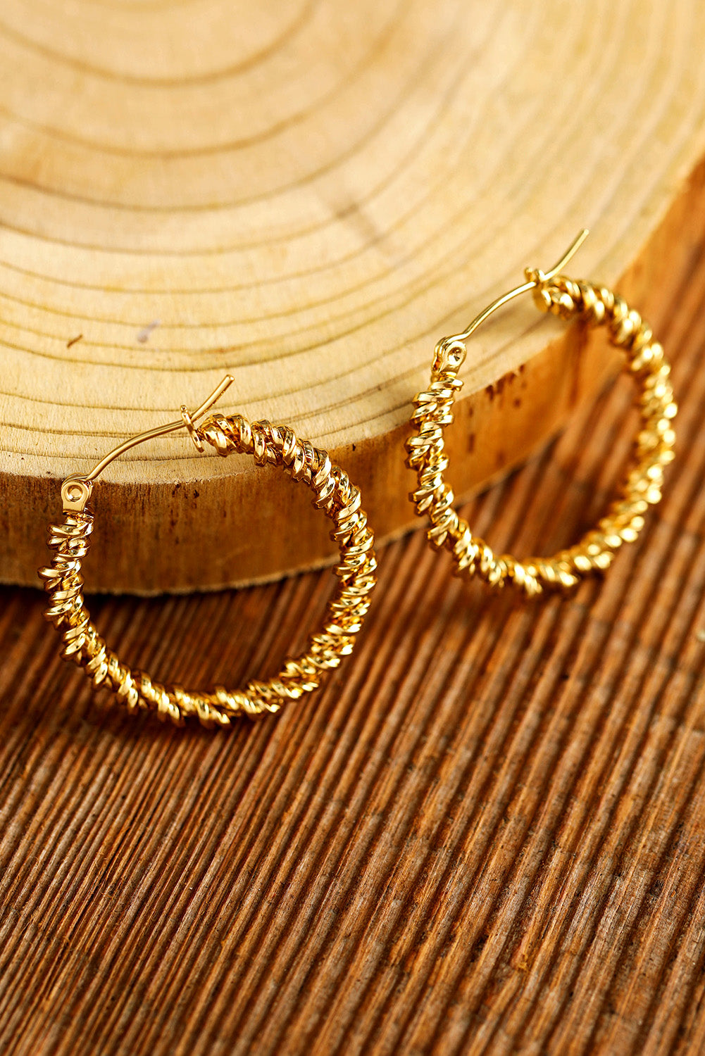 Vintage Textured Hoop Earrings