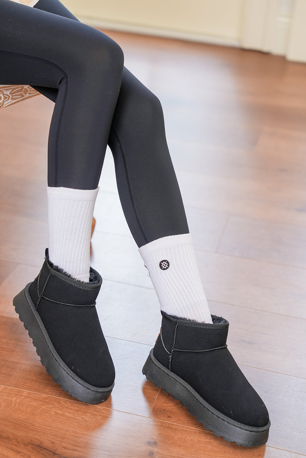 Faux Fur Lined Suede Ankle Snow Boots