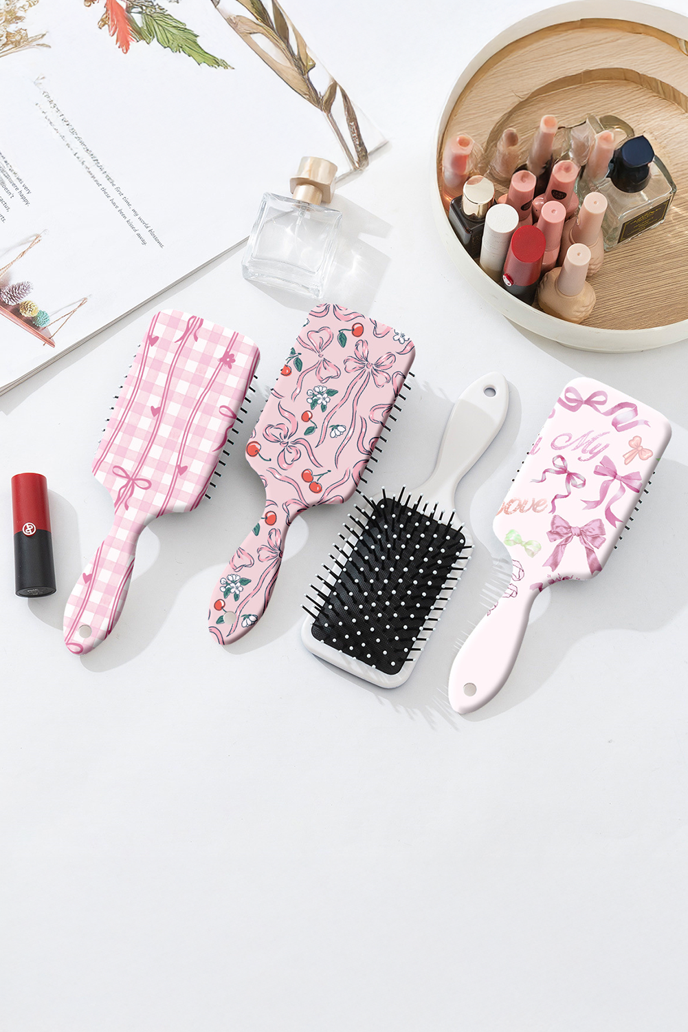 Bow Print Anti-Static Air Cushion Comb