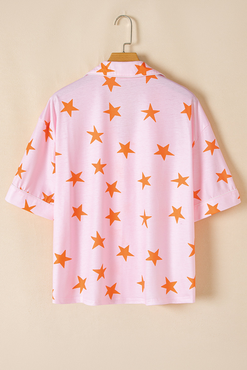 stars short sleeve shirt and shorts bamboo pajama set